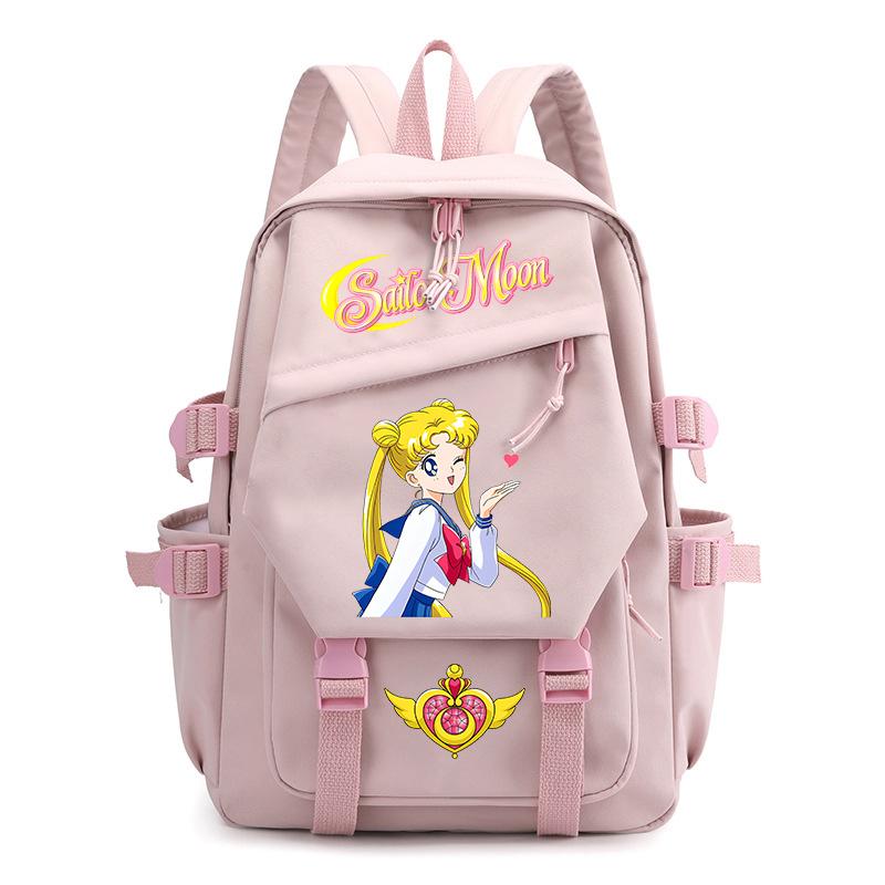 Sailor Moon Anime Small Backpack for Girls Student Lightweight Daypack Casual School Bag