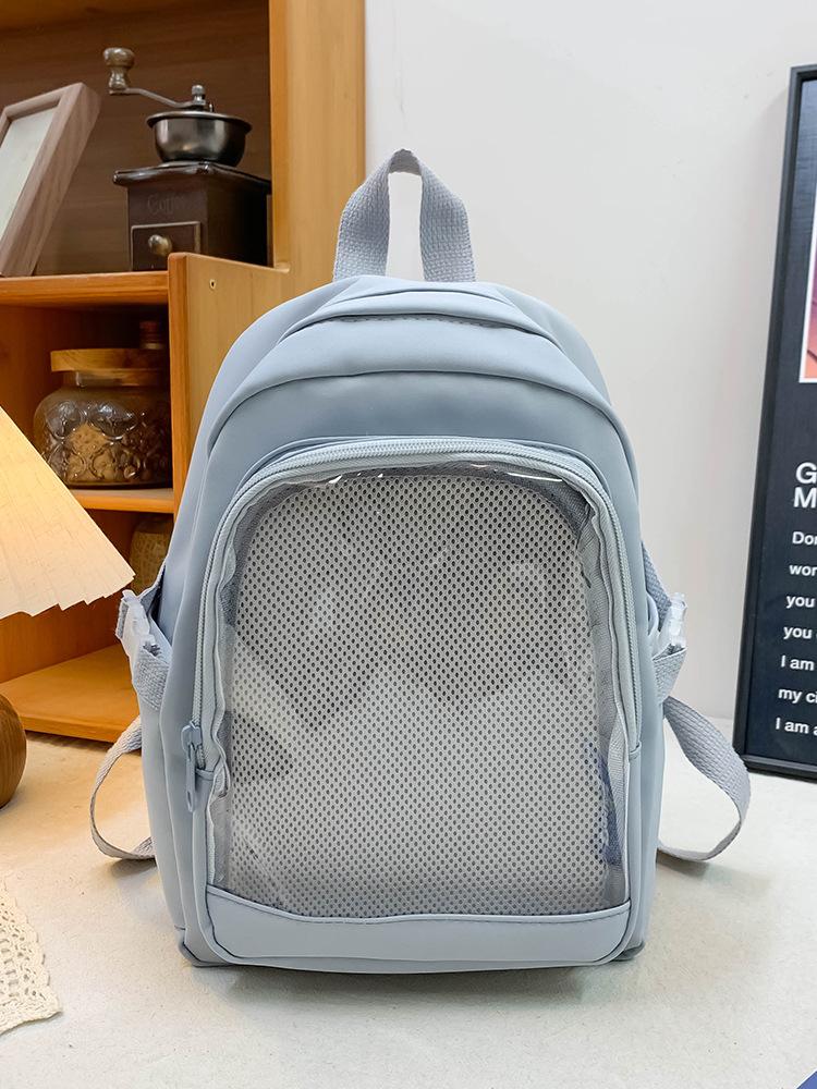 

Новая милая сумка ита для девочки в стиле ульцзанг, простая японская школьная сумка в стиле харадзюку, преппи, сумка для значков Y2k, легкий нишевый рюкзак 31X22X12CM синий