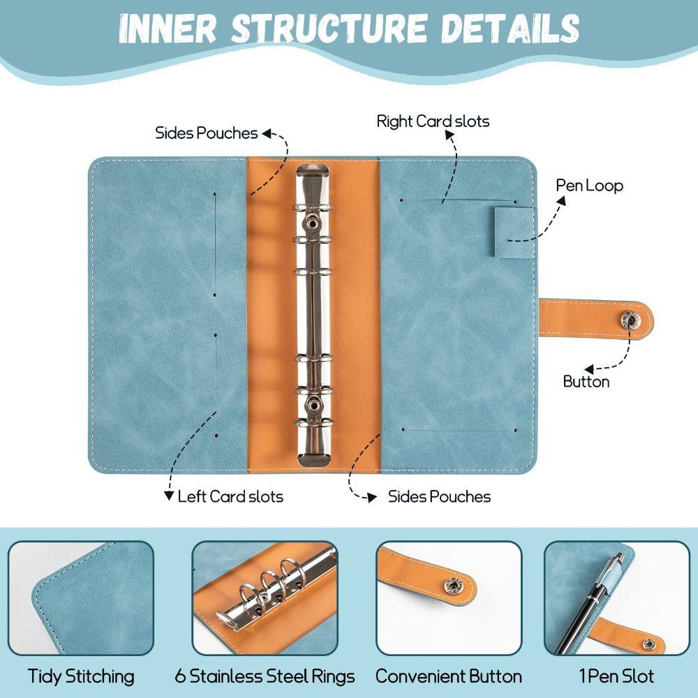 Reusable Binder Savings Book A6 Cash Stuffing Envelopes Binder