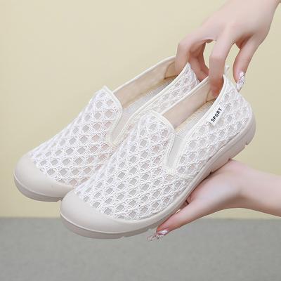 Damen Frühling und Herbst Weiche Sohle Slipper Lässig Atmungsaktiv Abriebfest Damen Schuhe Bequeme und Vielseitige Einzelne Schuhe