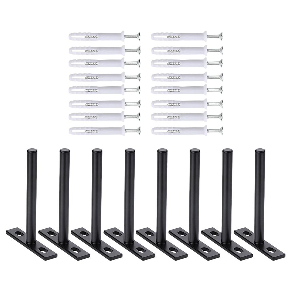 4/6/8 szt. Wytrzymałe ukryte wsporniki półek Ukryte wsporniki półek pływających zestaw do montażu ściennego do przechowywania i ekspozycji