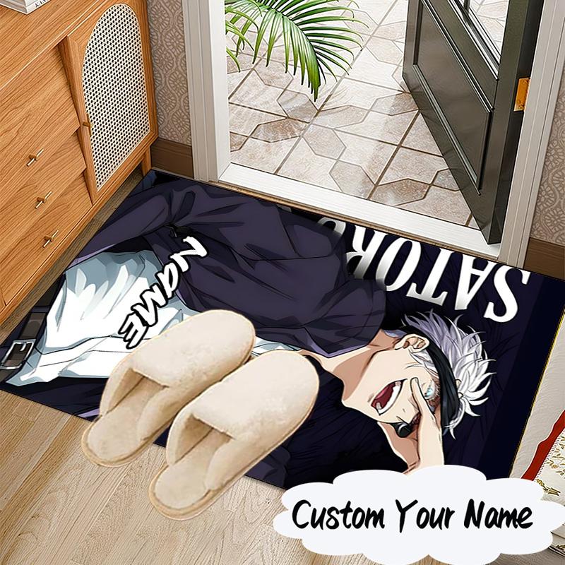Custom Name Powerful Anime Jujutsu Carpet, Chair Rug,Area Rug for Office Bedroom living rooms bedroom, Doormat decor Christmas fan gifts