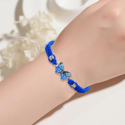 1/2/5/10Pcs Pulseira da Amizade Azul Mulheres Ajustável Tecido Corda Nó Proteção Pulseira da Amizade da Sorte