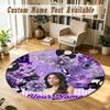 Round Rug Custom NameOlivia Rodrigo Pattern Non Slip Carpet Home Floor Decor