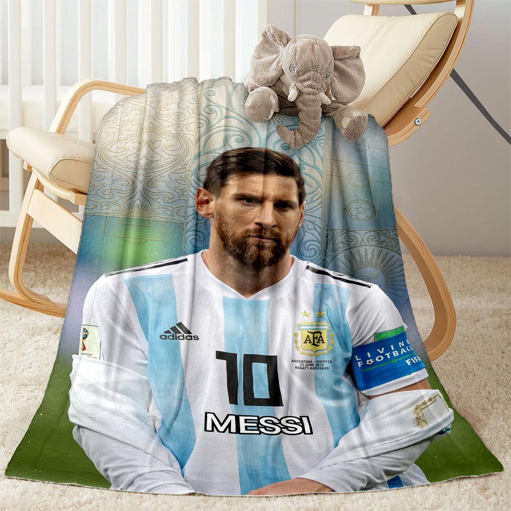 Messi 595 Blanket Soft & Cozy Perfect for Livingroom Office Chair Sofa for All Seasons Digital Print Best Holiday Gift for Friends Family