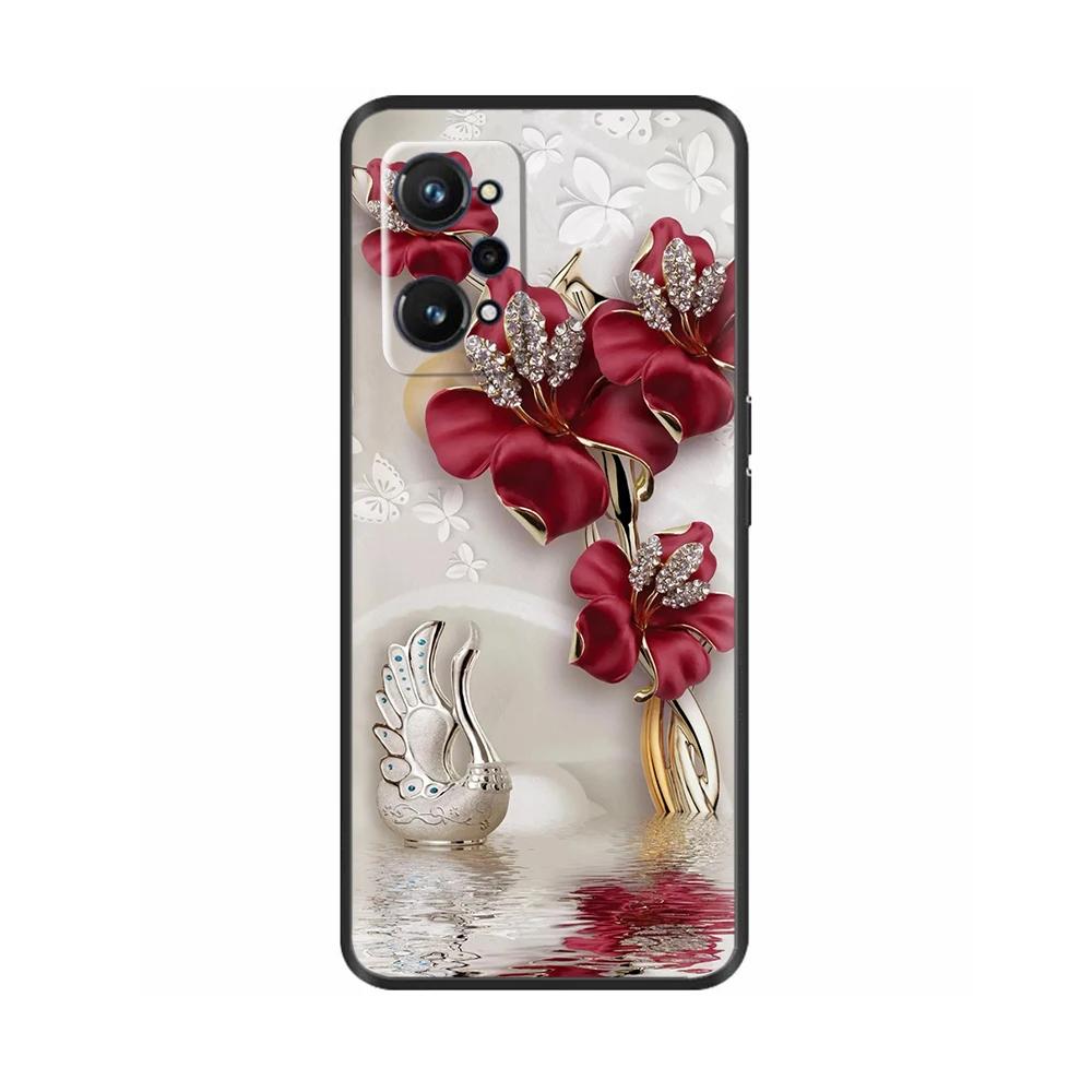 For Realme GT Neo 3T Case Artistic Style Full Coverage Funda For Oppo Realme GT Neo3T 5G Cases Soft Liquid Silicone Phone Covers