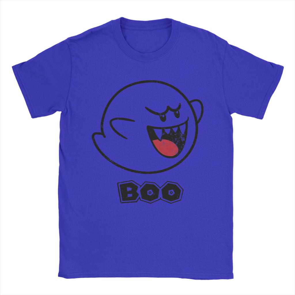 Funny Boo Ghost Marios TShirts Men Round Collar Pure Cotton T Shirt Short Sleeve Tee Shirt Gift Idea Clothes