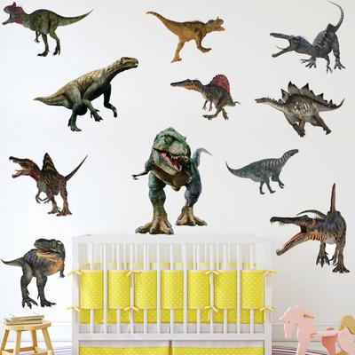 50x70cm Jurassic Dinosaur Animals Wall Stickers for Kids Play Rooms Bedroom Home Decoration Self-adhesive Wall Art Decals