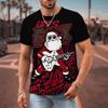Funny Christmas T-Shirts For Men 3d Hip-Hop Santa Claus Printed Men Tops Fashion Casual Short Sleeved Street Designer Sweatshirt