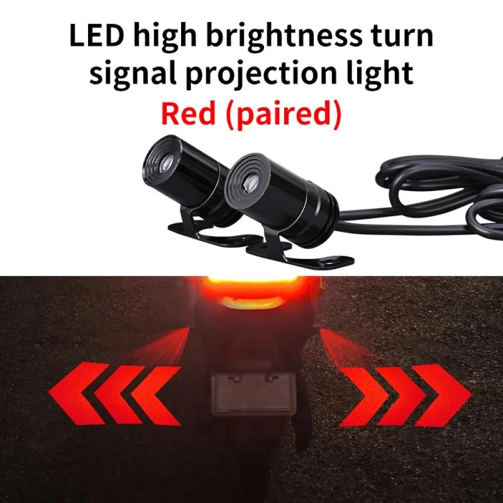 2PCS Motorcycle Turn Signal LED Projection Light Electric Car Street Modification Welcome Decoration Anti-collision Laser Light