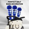 3Pcs Knitted Golfing Club Head Covers Knitted Golfing Driver Headcover Golfing Wood Head Covers Golfing Club Accessories