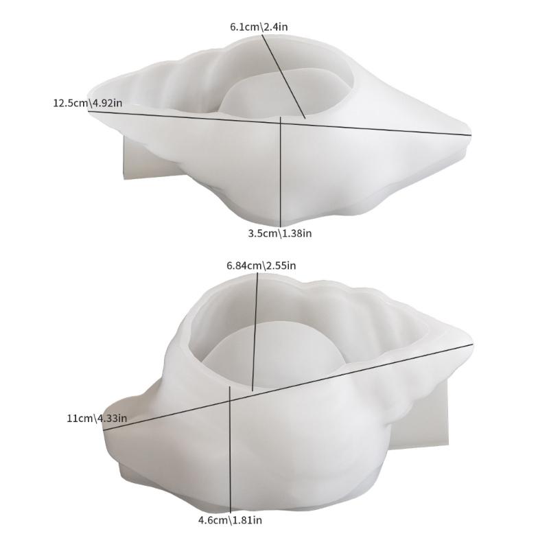 Epoxy Resin Shell Boxes Home Decors Mold Artistic Silicone Molds for Crystal Epoxy Conch Boxes and Wax Candle Base
