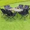 OEING Foldable Roll-Up Camping Picnic Table Set