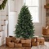 Artificial Christmas Tree, Hinged Xmas Tree with 1620 PE & PVC Branch Tips, 5ft, Green