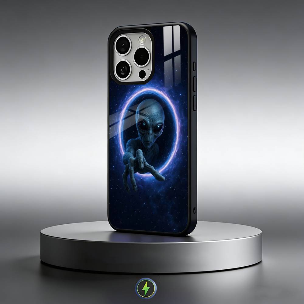 Singular Space UFO Alien Phone Case For iPhone17,16,15,14,13,12,11 Plus,Pro Max Magnetic For Magsafe Wireless Charging