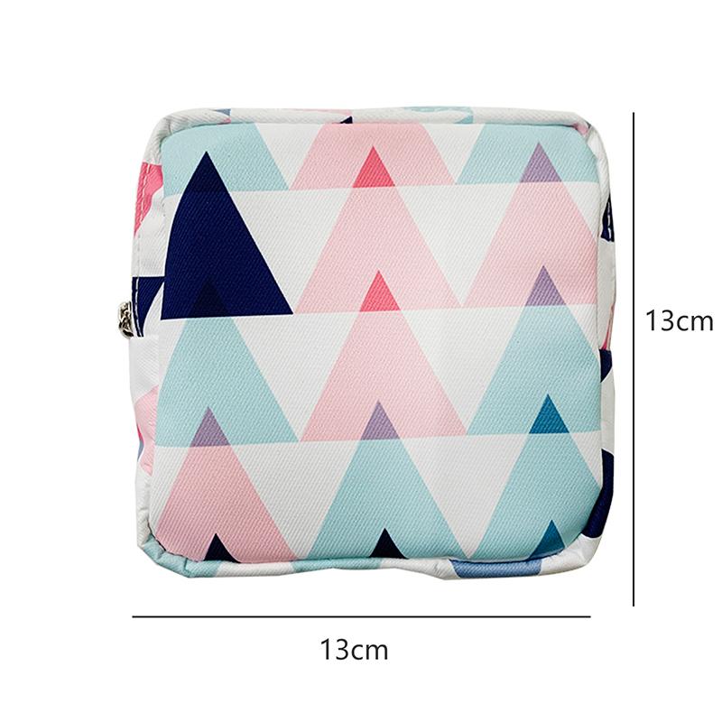 Women Portable Sanitary Napkin Tampon Storage Bag Cotton Travel Makeup Storage Bag Literary Zipper Coin Purse Sundries Storage#w
