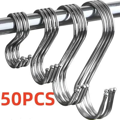 Ganci in acciaio inox a forma di S per ganci da bagno, ganci per appendere vestiti, ganci per macelleria, ganci per riporre gli utensili da cucina
