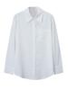 White Washed Cotton Linen Long Sleeve Shirt - Spring/Summer 2026 Sun Protective Loose Cardigan Top