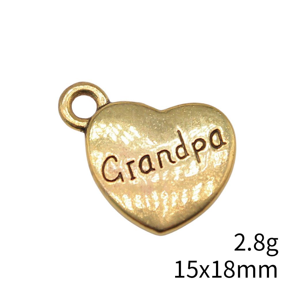 Gifts For Women Charms Bulk Family Member Heart Tags Charms Pendant Souvenir Male Pendant