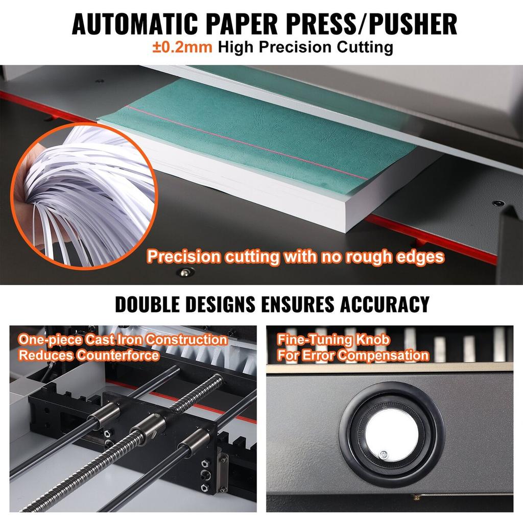 Electric Hydraulic Paper Cutter 26" Cutting Width 3.14" Thickness 7"Screen