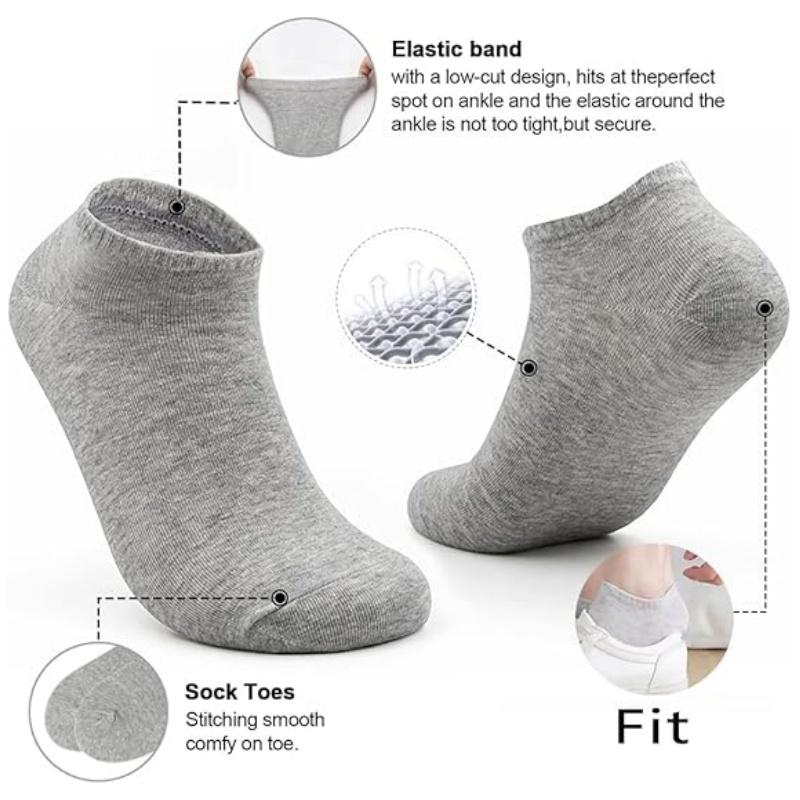 Dünne Sportsocken, Kurze Socken für Erwachsene, Dünne Socken Knöchelsocken für Herren/Damen