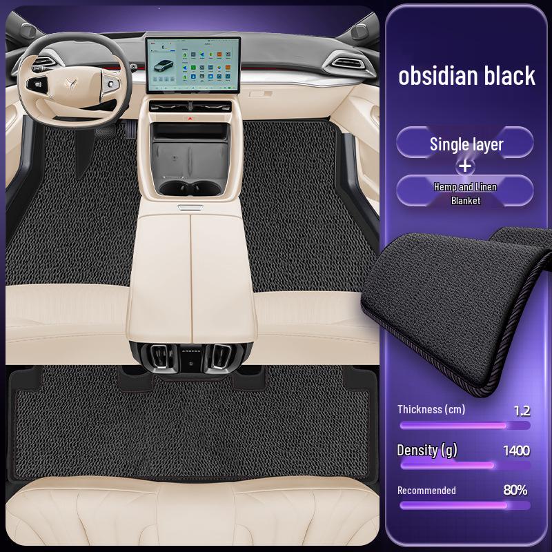 Eco-friendly dual-layer floor mats for ARCFOX S5, waterproof and dustproof car interior accessories.