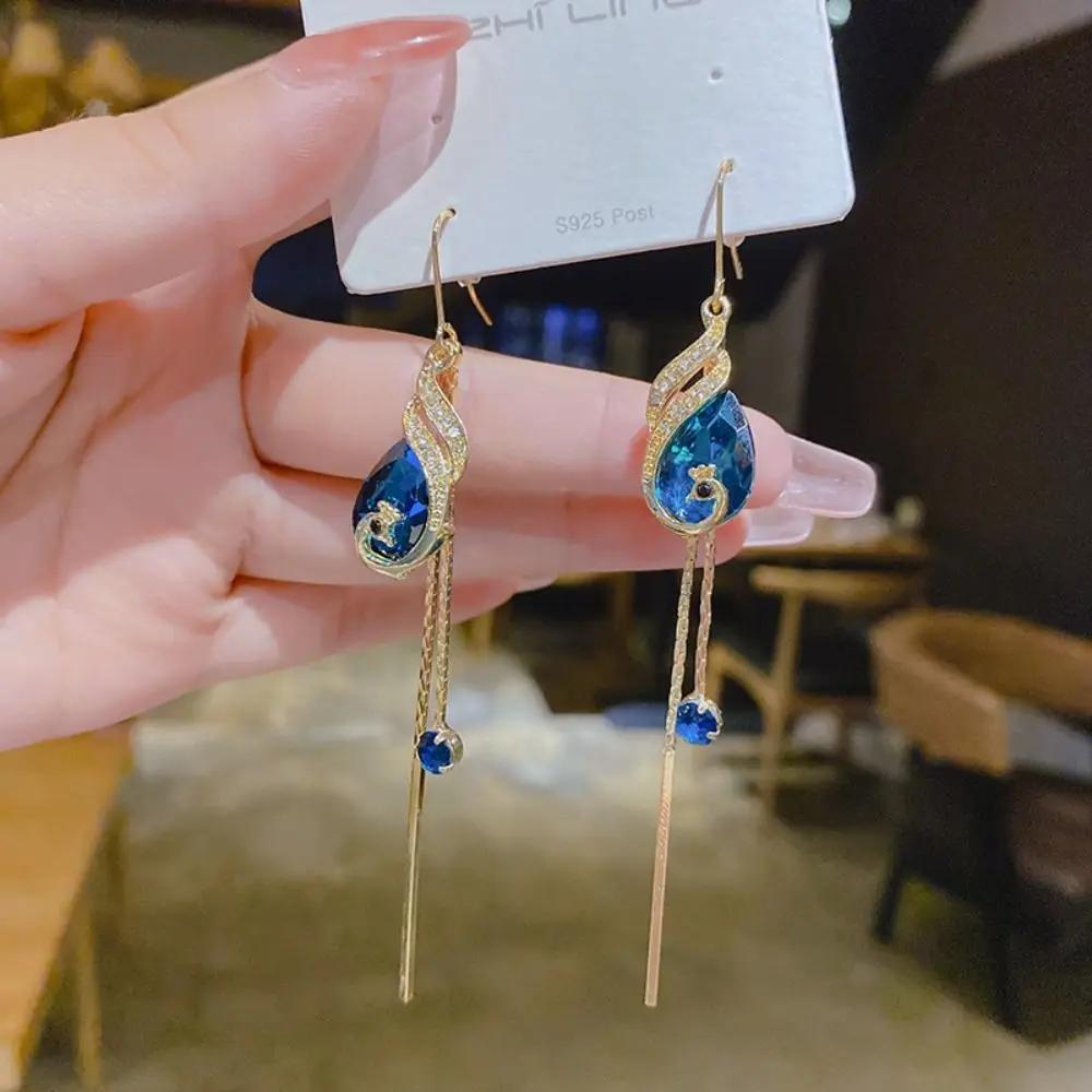 

Alloy Phoenix Crystal Tassel Earrings Onyxtone Ear Accessories Slimming Ear Cuff Ear Acupressure Piercing