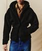 Night Flow Teddy Hoodie Jacket (Black)