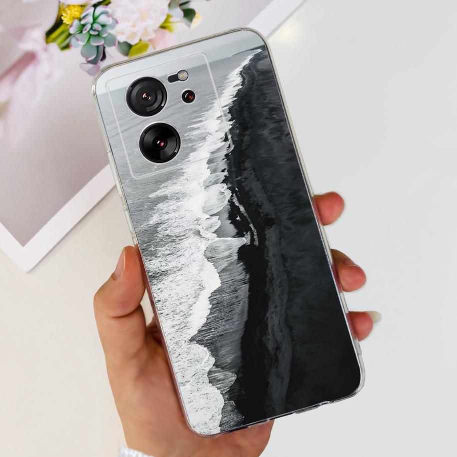 For Xiaomi 13T Pro Case Fashion Flowers Shockproof Soft Silicon Protector Clear Coque For Xiaomi 13T Phone Cases Mi 13TPro Funda