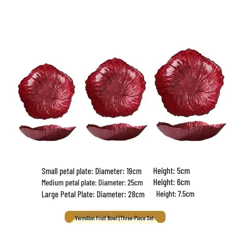 Modern Minimalist Glass Petal Serving Plate