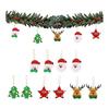 Christmas Ornament Set of 10 Cute Santa Snowman Christmas Tree Reindeer Star Christmas Ornament Hanging Stuffed Toy Stylish Christmas Tree Ornament
