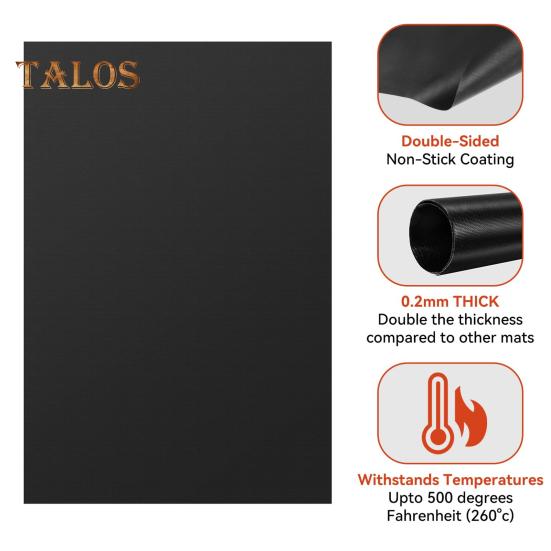 Oven Mat Non-Stick Heavy Duty Oven Liners Reusable Heat Resistant Stovetop Air Fryer Grill Baking Mat Large Oven Protector Mat Easy Clean Oven Floor