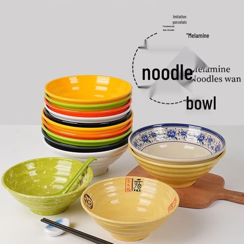 Drui en Melamine Imitation Porcelain Ramen & Soup Bowls