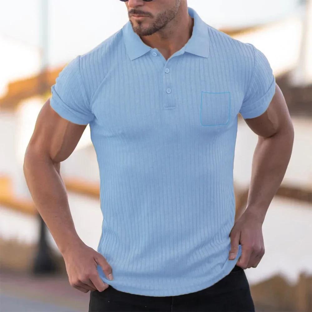 Tricouri casual pentru gimnastică pentru bărbați, pentru fitness de vară, tricou cu guler cu revere, cu mânecă scurtă, sport, pentru alergare, tricouri, haine pentru bărbați, îmbrăcăminte de stradă