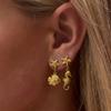 Stainless Steel Starfish Seahorse Dangle Earrings For Women Dainty Blue Rhinestone Seashell Drop Earrings Summer Beach Jewelry