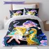 Kpop Dämonenjäger Muster Bettwäsche, Steppbett Set Steppbettbezug Kissenbezug Zuhause Geburtstagsgeschenk (1 Bettbezug + 2 Kissenbezüge, ohne Füllung)