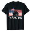 Patriotic American US Flag Thank You Memorial Day Veteran T-Shirt USA Proud Graphic Tee Tops 4th of July Clothes Novelty Gifts