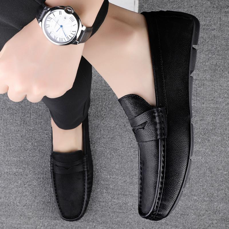 Fashion Genuine Leather Men Casual Shoes Men New Loafers Mens High Quality Slip On Shoes All-match Male Comfortable Driving Footwear