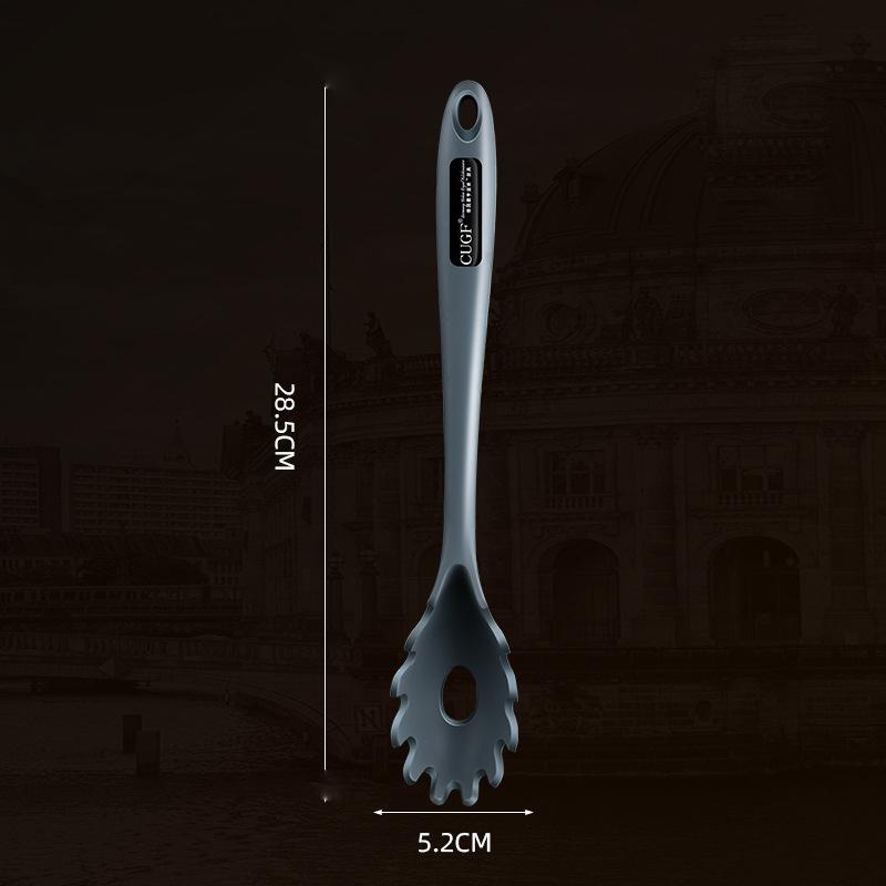 POPETPOP Set 4 Ustensiles Cuisine Silicone – Spatule, Louche, Passoire & Pelle à Riz – Anti-Adhésif & Ergonomique