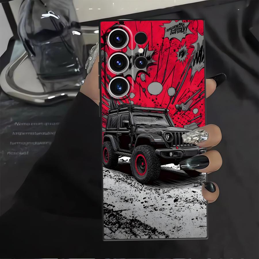 Funda Phone Cover Case for Samsung Galaxy S26 Ultra S25 Plus S21 FE Note 20 8 9 10 S23 S24 S10 S9 S20 Ultra Retro Cartoon Car