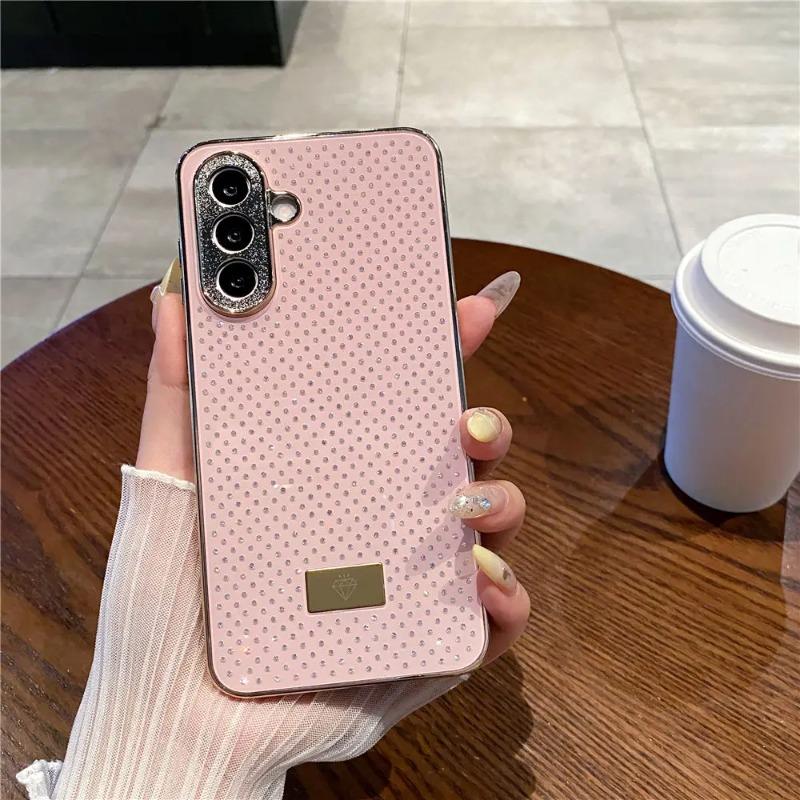 Luxury Glitter Diamond Plating Soft Edge Glossy Phone Case For Samsung Galaxy A57 A37 A56 A36 A26 A16/06 A55/35/25 Protect Cover