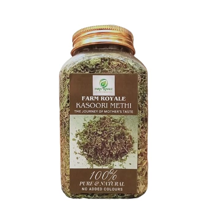 Farm Royale Kasuri Methi 50g | Premium Dried Fenugreek Leaves | Farm Fresh & Natural