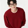 Men's Heavyweight Fleece Hoodie, Velvet-Lined, Thick, Super Soft, Round Neck, Loose Fit, Solid Color, Ideal for Autumn/Winter.