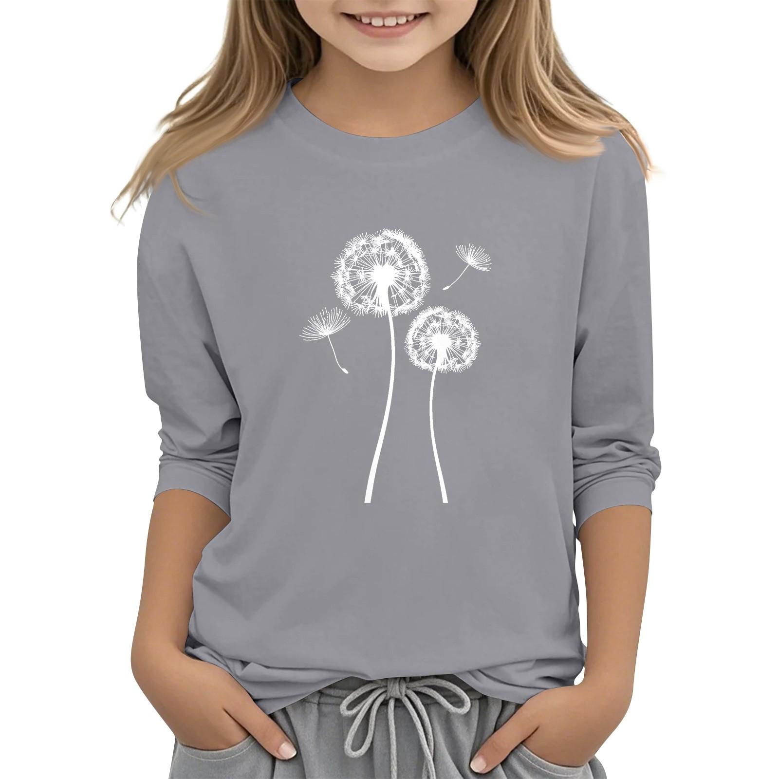 

Детская футболка с круглым вырезом и рукавами 7-точечной вязки, модная повседневная футболка с принтом 160