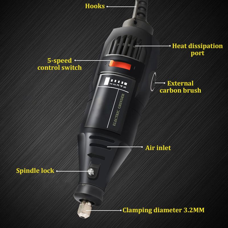 Handheld Polishing Machine Wood Carving Jade Polishing and Sanding Machine Engraving Machine Precision Hand Tools Electric Drill