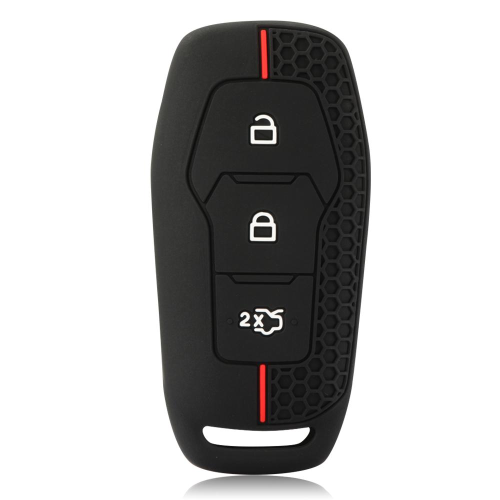 3 Button Silicone Car Remote Key Case For Ford Figo Mondeo 5 Ecosport Puma Fiesta Mk8 Everest Ranger Accessories Cover
