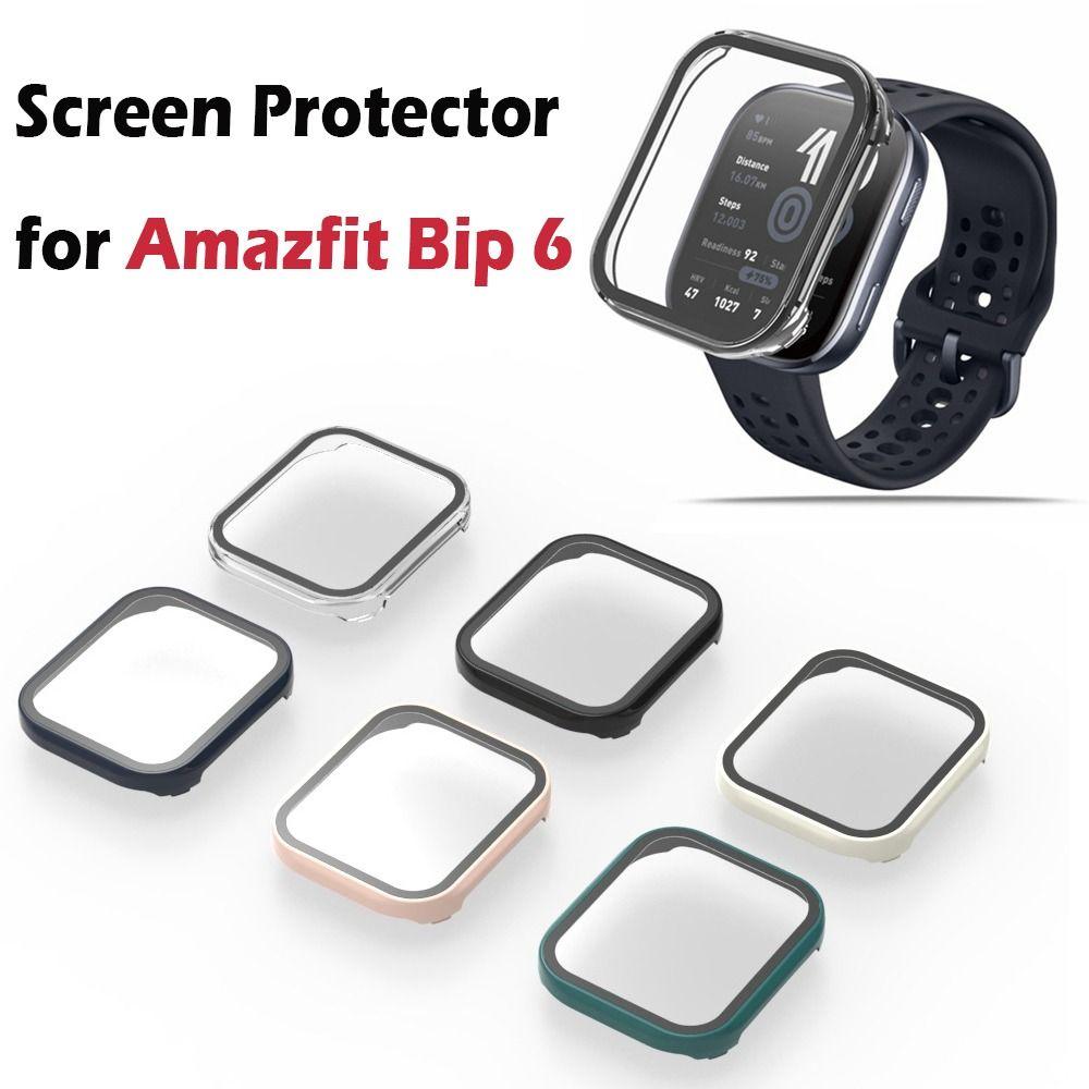 Carcasă Bumper din PC Dur cu Folie Acoperire Completă Carcasă Protectoare pentru Ceas Inteligent Amazfit Bip 6