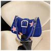 Fashionable Canvas Street Style One Shoulder Bag 2023 Winter New Fashion Casual Crossbody Bag