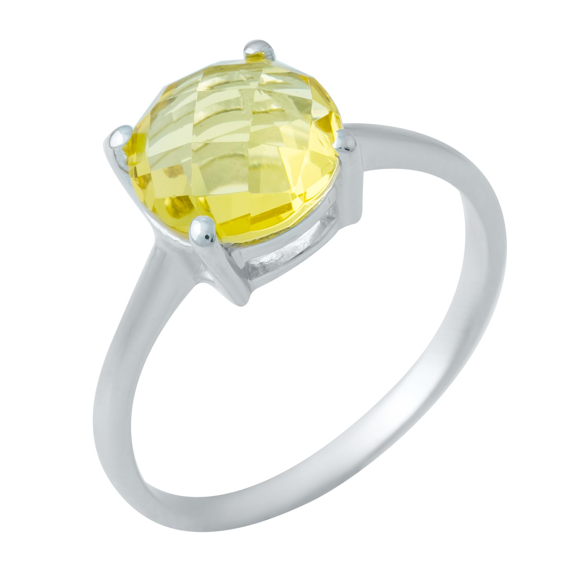 

Срібна каблучка з цитрином nano 2.49ct (1949917) 17 бурштин