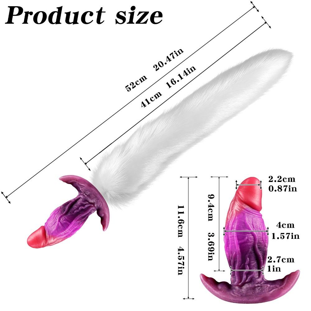 Realistischer weicher Schwanz Analplug SM Bondage Spielzeug Unregelmäßig geformter Hintertür Plug Erwachsenes Intimes Sexspielzeug